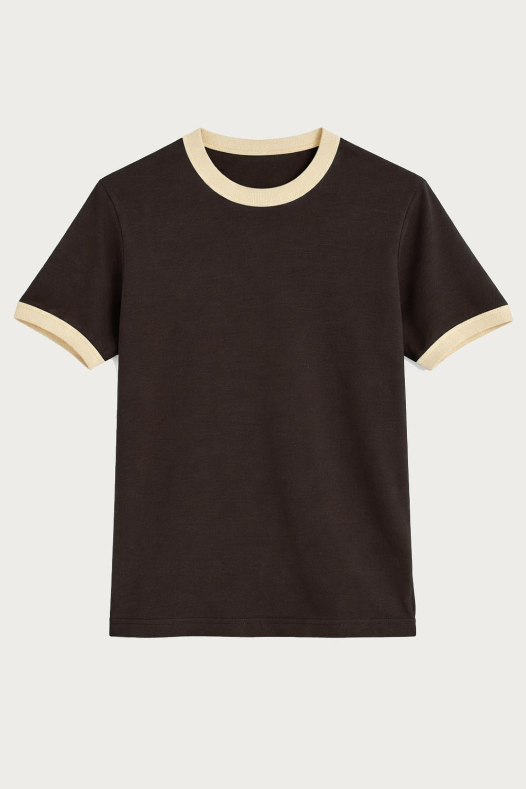 ANT Antioch Kahve Kontrast Yaka Erkek T-Shirt - Emmen