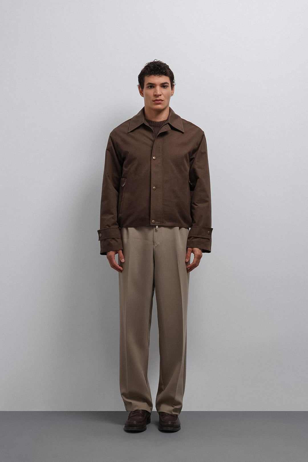ANT Antioch Coffee Contrast Collar Technical Men's Coat - Dornbirn