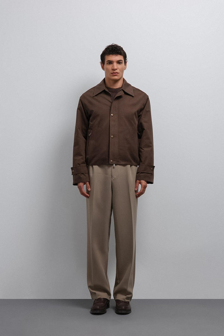 ANT Antioch Coffee Contrast Collar Technical Men's Coat - Dornbirn