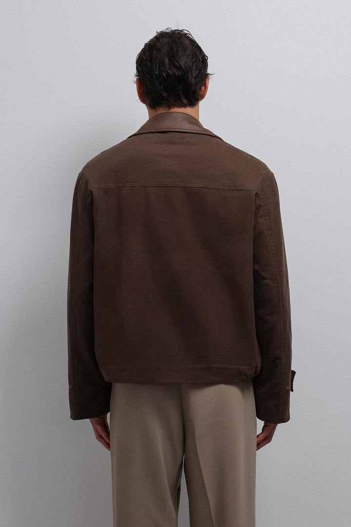 ANT Antioch Coffee Contrast Collar Technical Men's Coat - Dornbirn