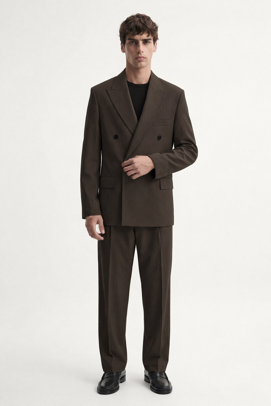 ANT Men's Double-Breasted Striped Suit - Redwood City