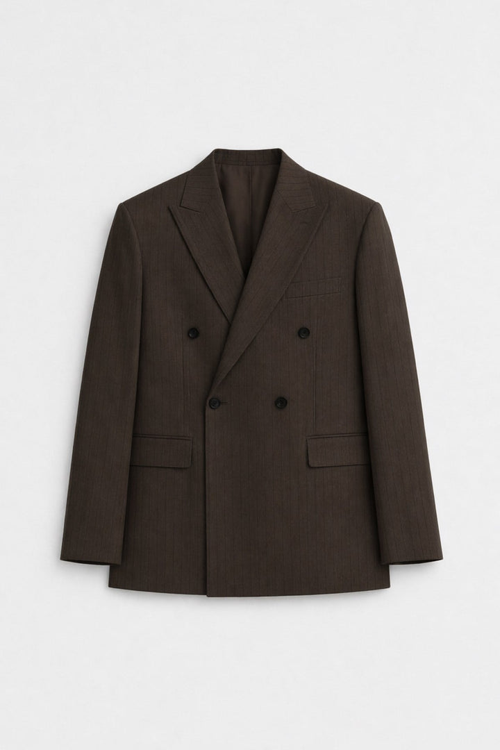 ANT Men's Double-Breasted Striped Suit - Redwood City