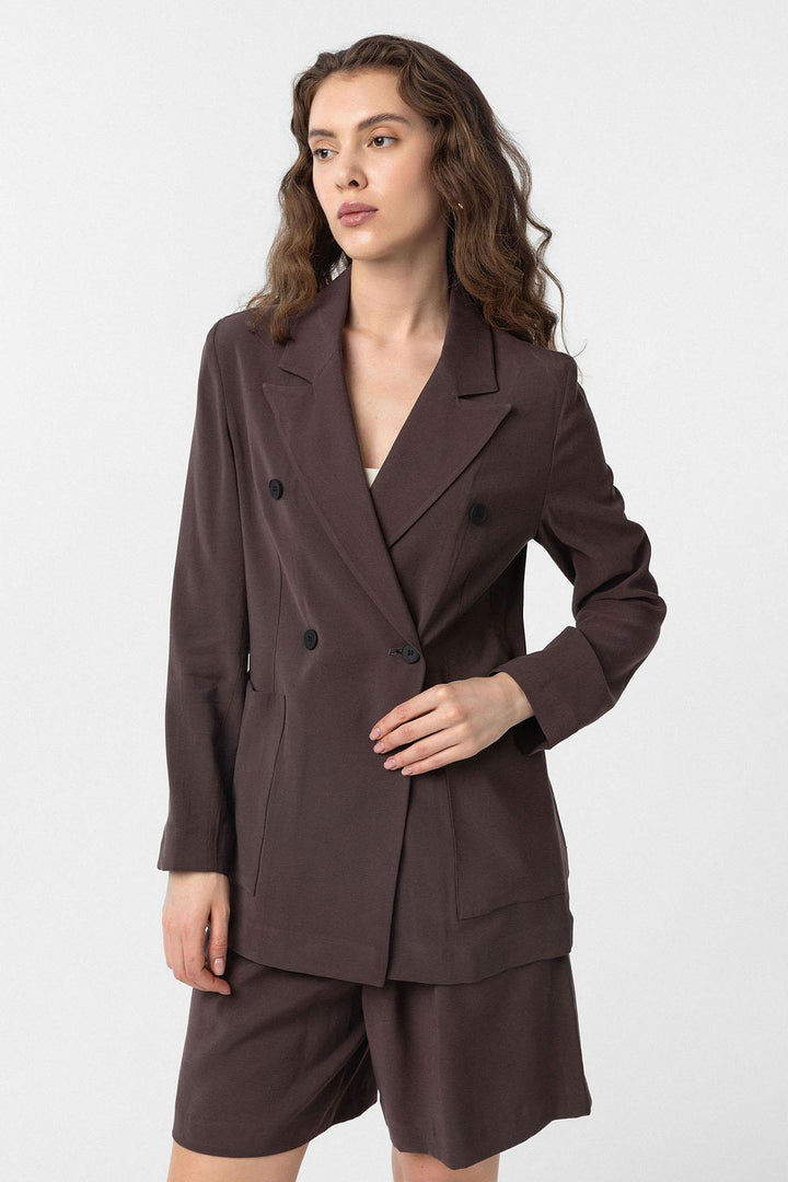 ANT Antioch Coffee Wrap Women's Blazer Jacket - Coatbridge
