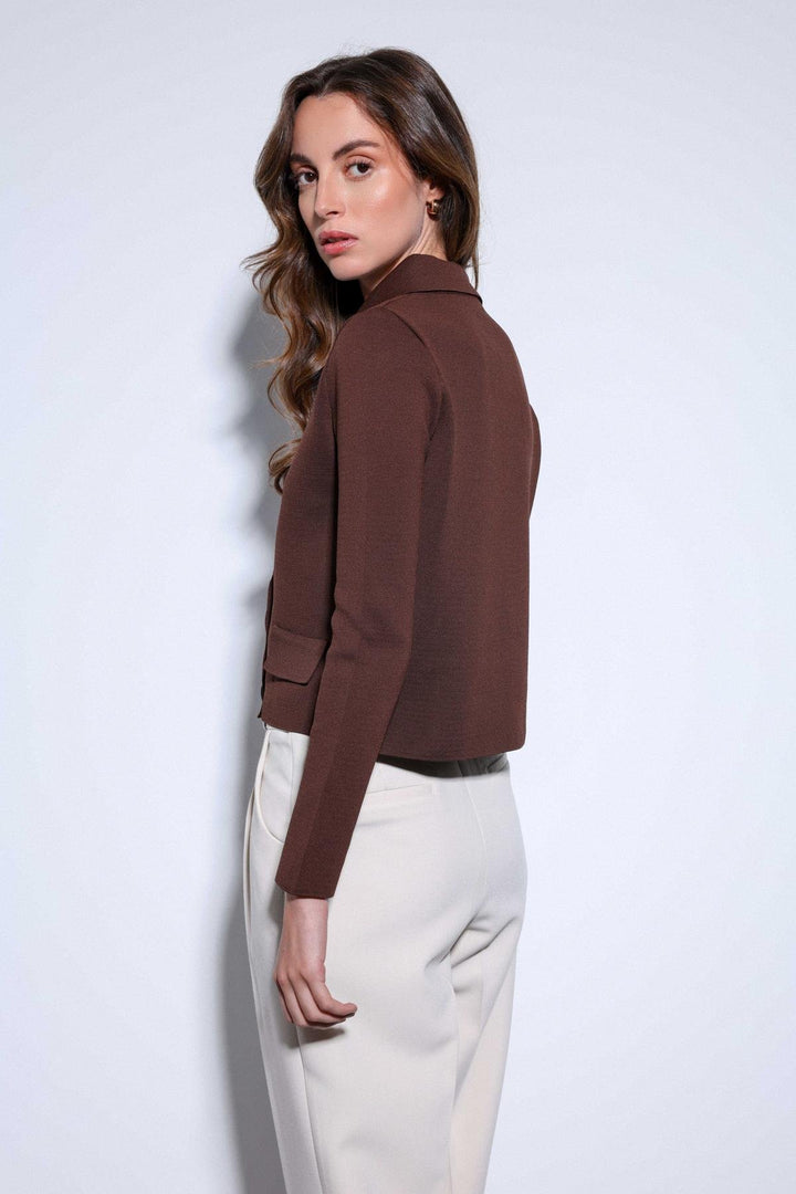 ANT Antioch Coffee Wrap Closure Women's Cardigan Sweater - Spring