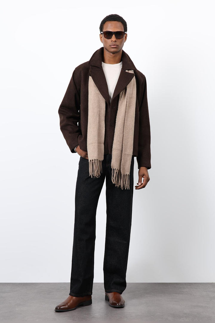 ANT Antioch Coffee Double-Breasted Short Men's Coat - Niederkassel
