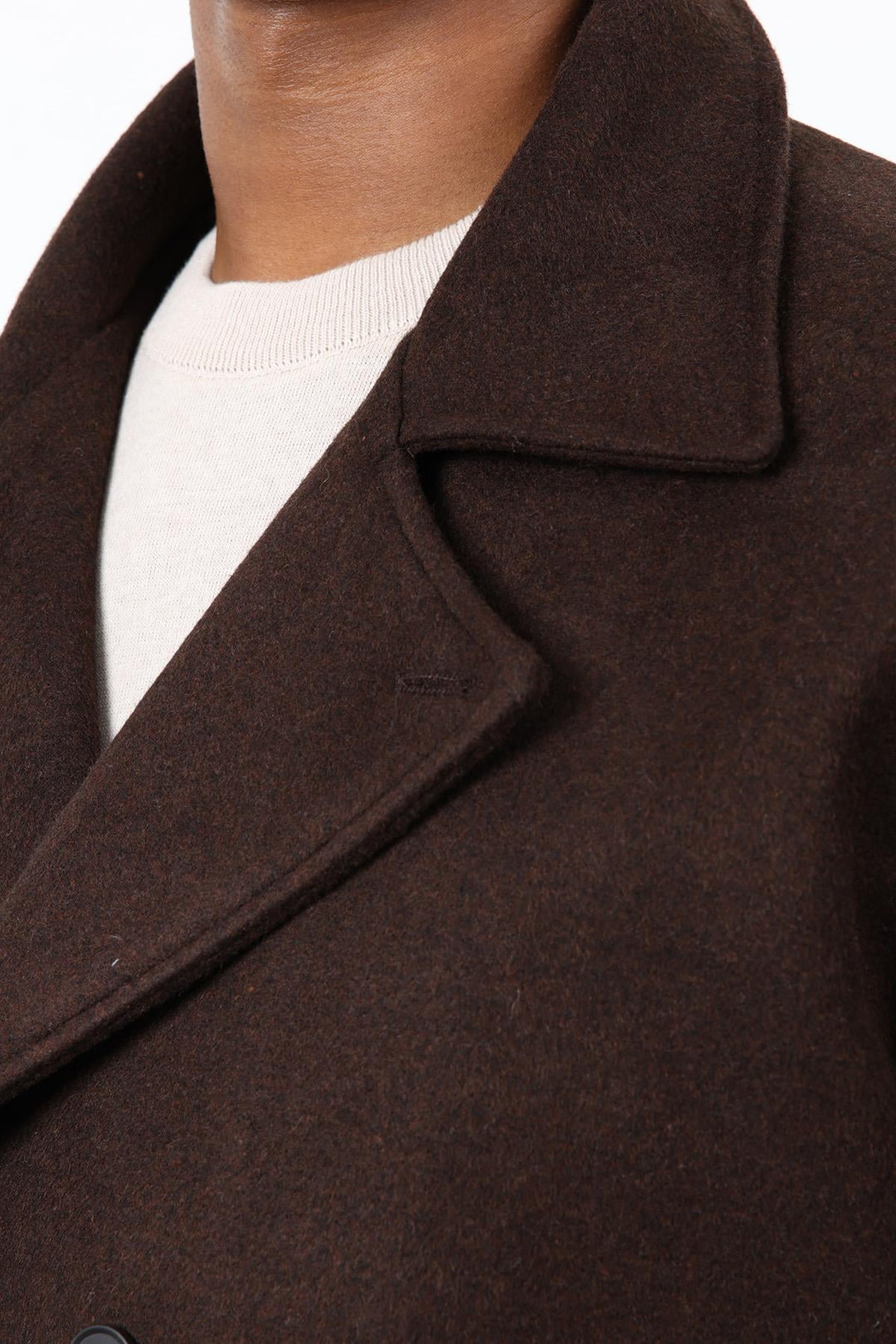 ANT Antioch Coffee Double-Breasted Short Men's Coat - Marion