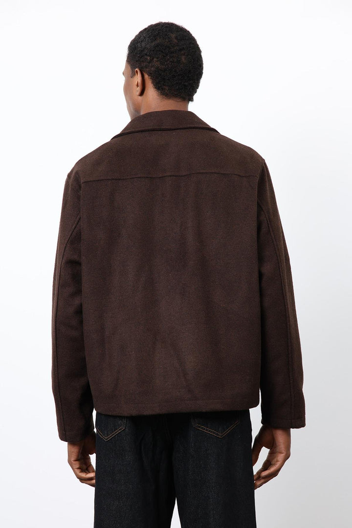 ANT Antioch Coffee Double-Breasted Short Men's Coat - Niederkassel