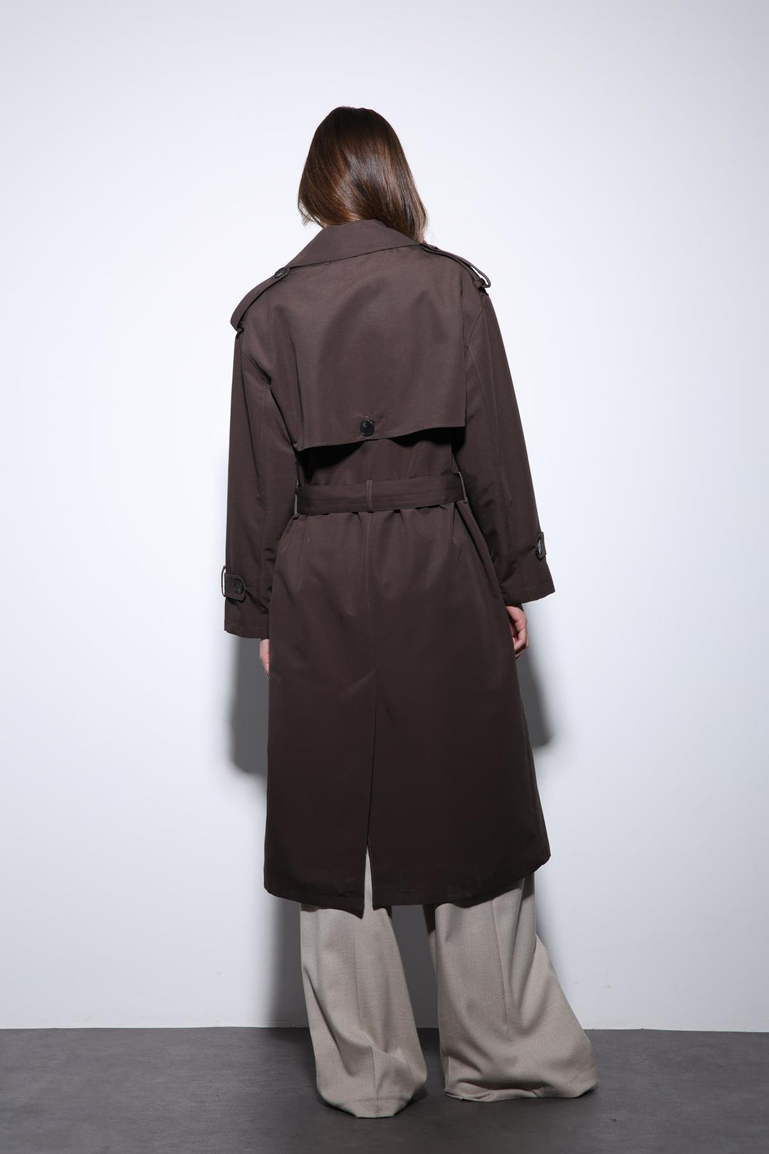ANT Antioch Coffee Double-Breasted Belted Women's Trench Coat - East Providence