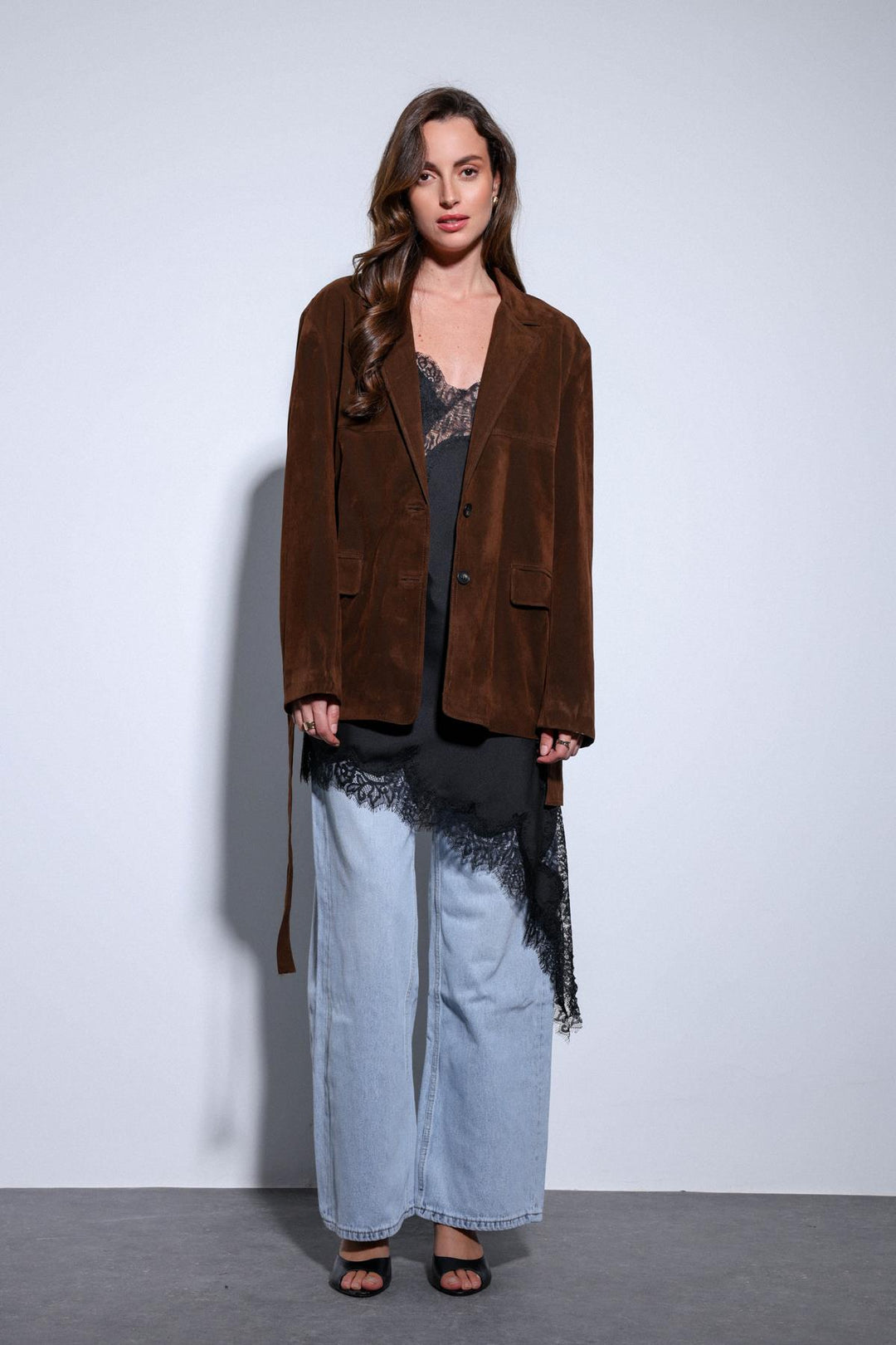 ANT Antioch Coffee Belted Suede Women's Jacket - Goshen