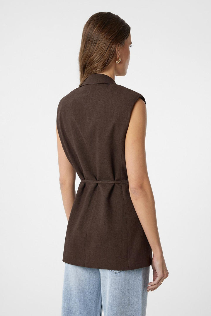 ANT Antioch Coffee Striped Women's Vest - Chimalhuacán
