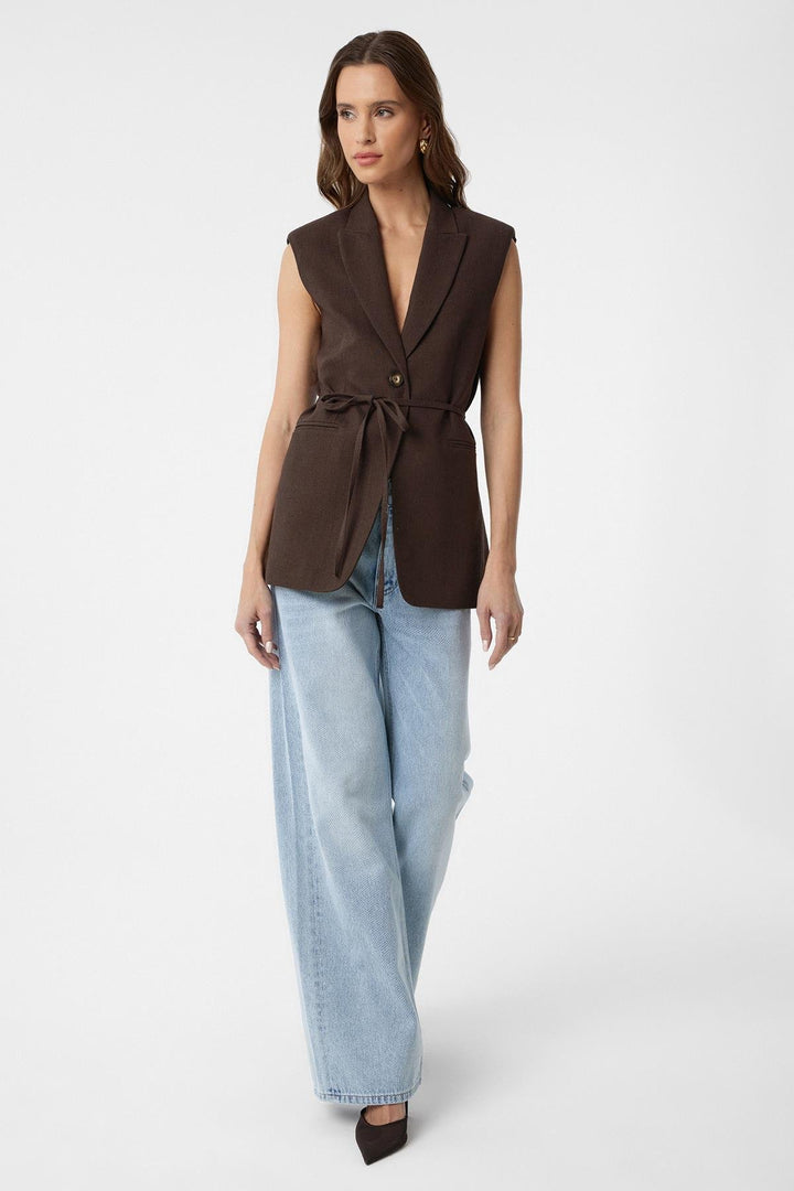 ANT Antioch Coffee Striped Women's Vest - Chimalhuacán
