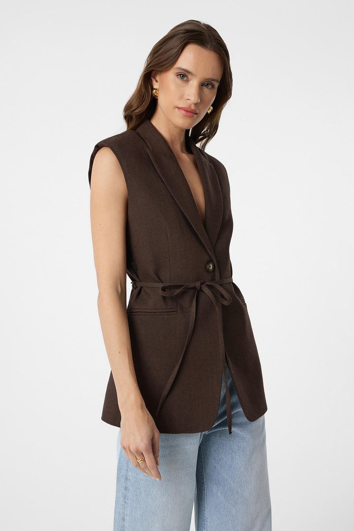 ANT Antioch Coffee Striped Women's Vest - Chimalhuacán