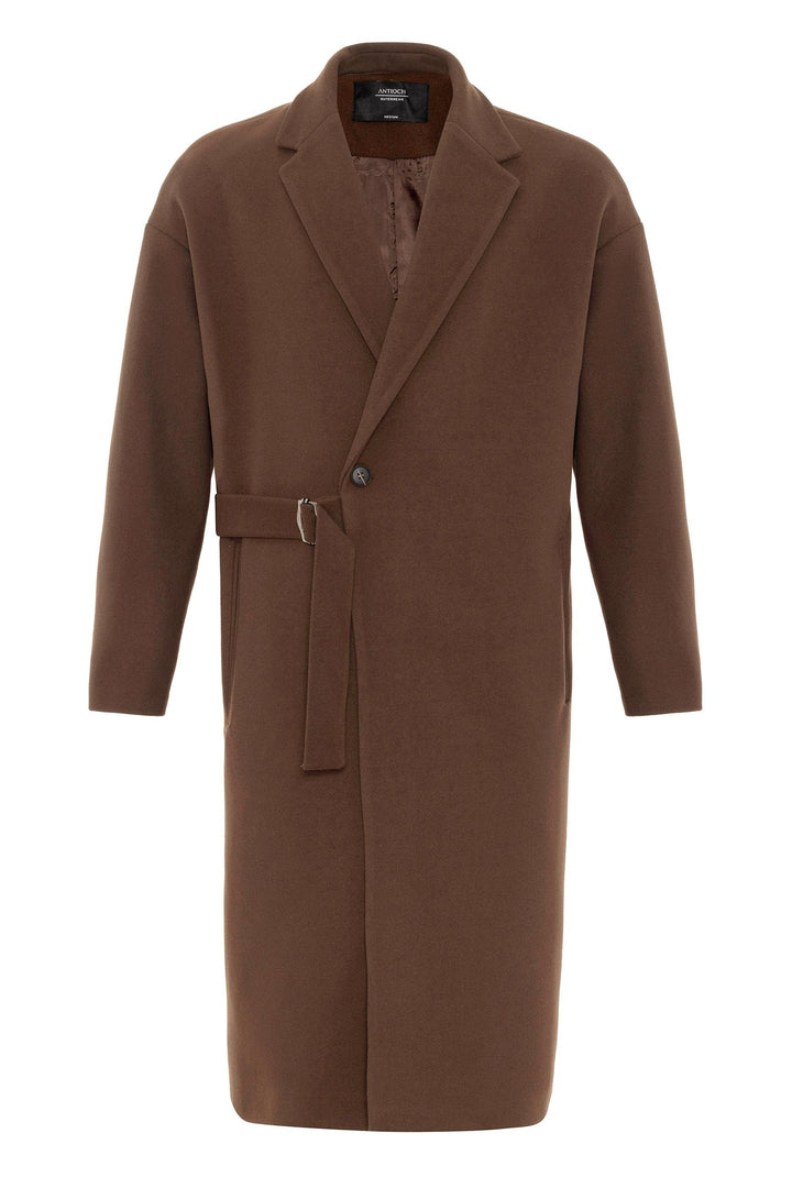 ANT Antioch Coffee Belted Oversized Men's Coat - Chatham