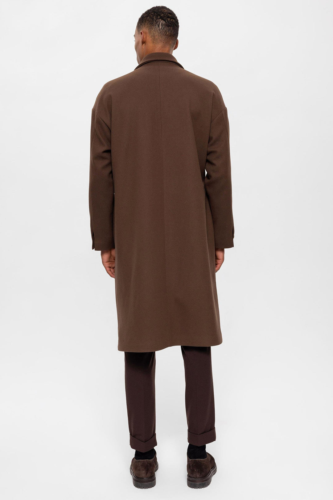 ANT Antioch Coffee Belted Oversized Men's Coat - Chatham