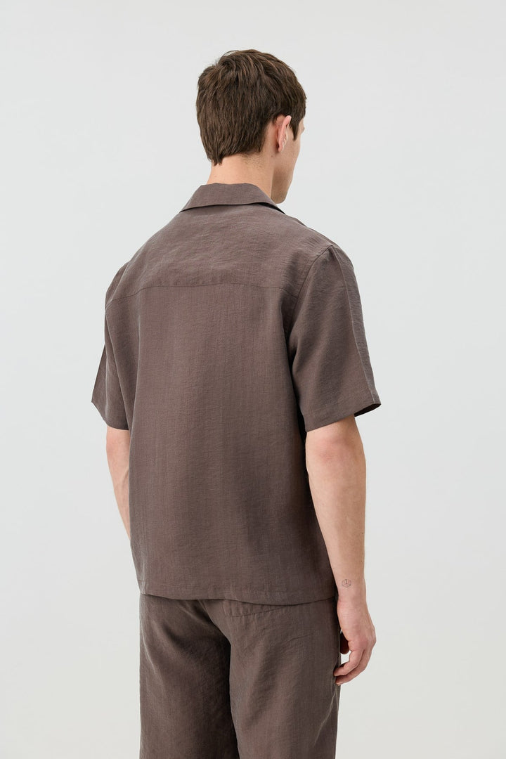 ANT Men's Shirt with Lyocell Blend and Hidden Buttons - Pharr