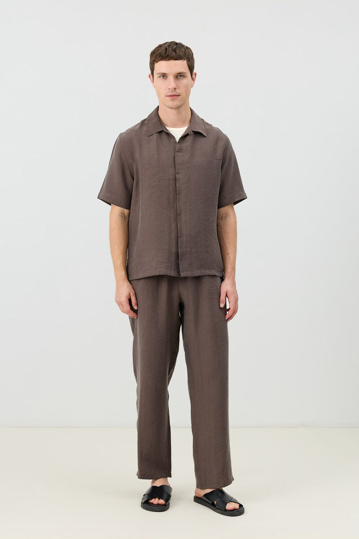 ANT Men's Shirt with Lyocell Blend and Hidden Buttons - Pharr
