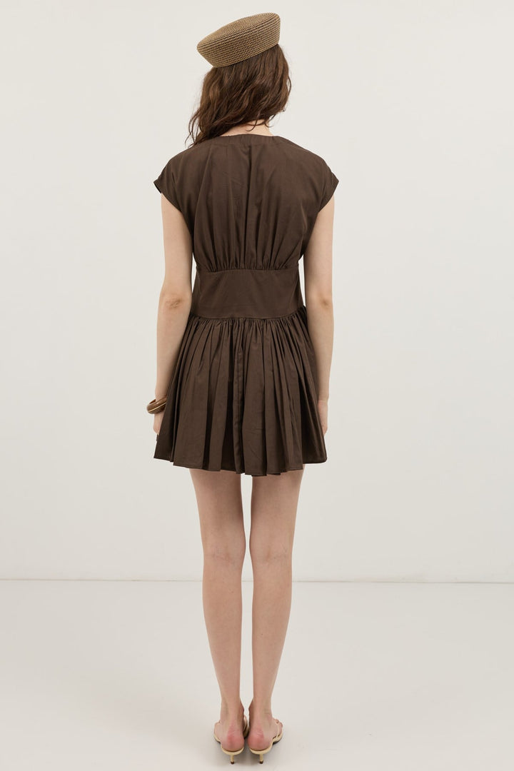 ANT Antioch Kahve Mini Poplin Kadın Elbise - Winter Springs