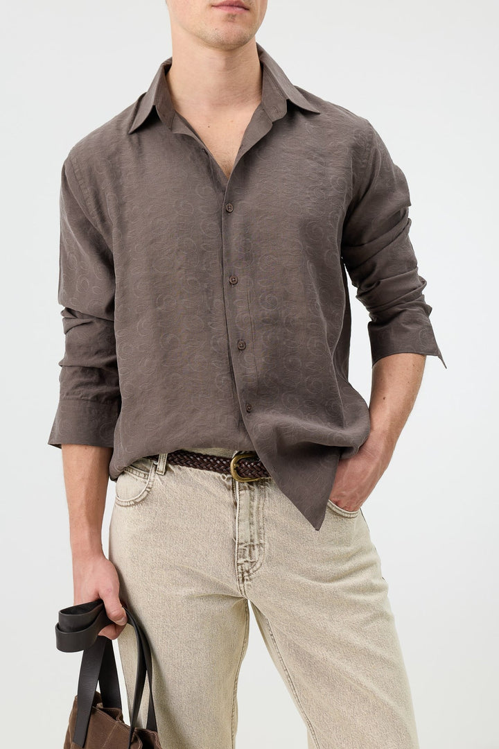 ANT Men's Patterned Shirt with Modal Blend - La Puente