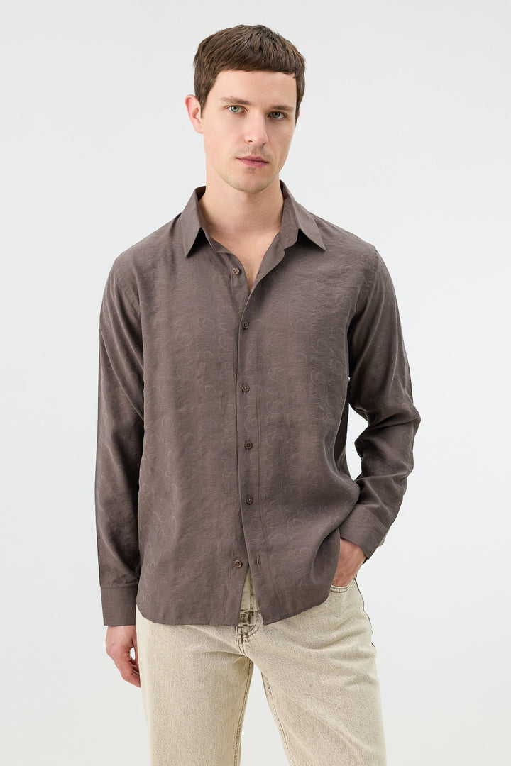 ANT Men's Patterned Shirt with Modal Blend - La Puente