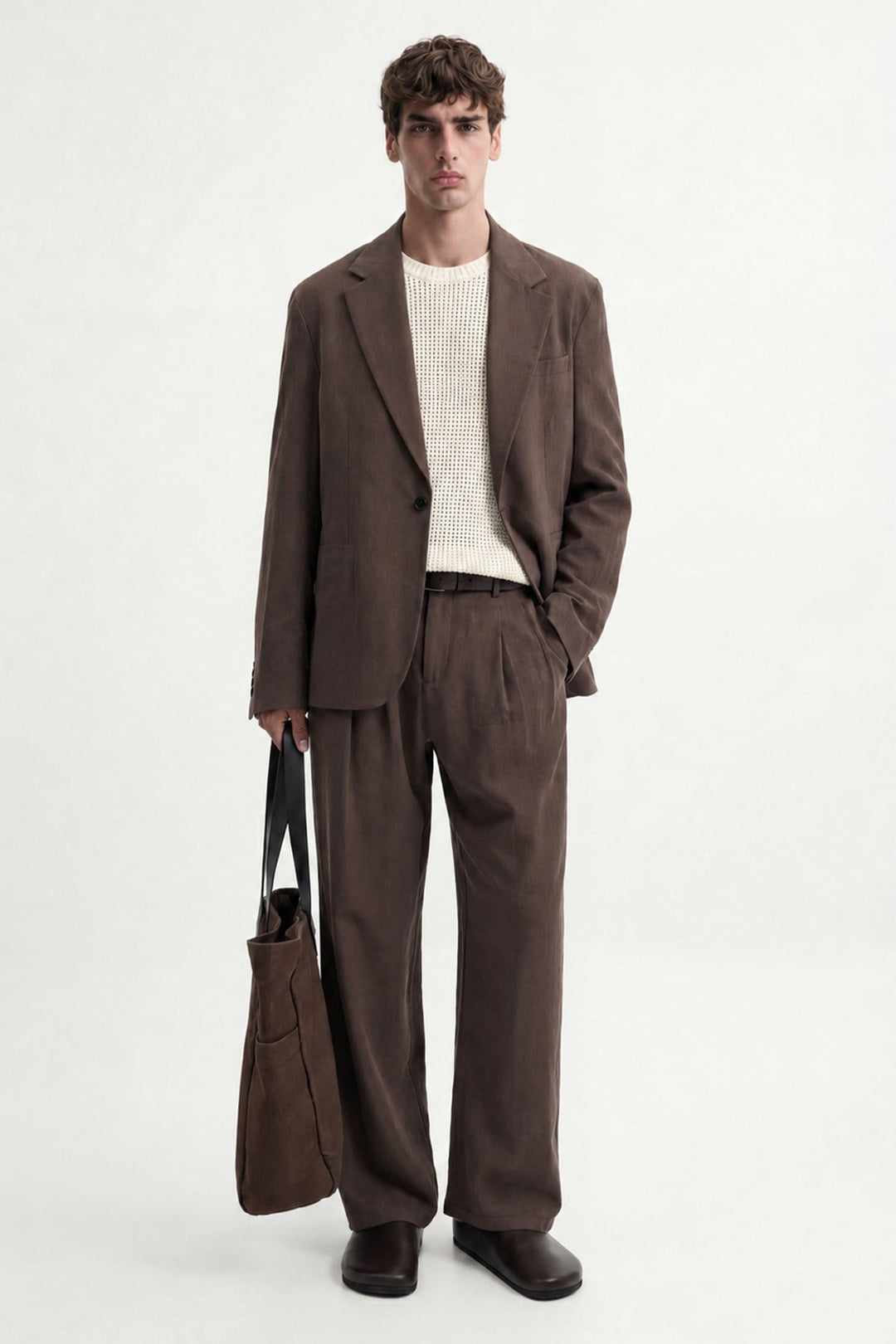 ANT Antioch Kahve Modal Karışımlı Relaxed Blazer Ceket - Mâcon