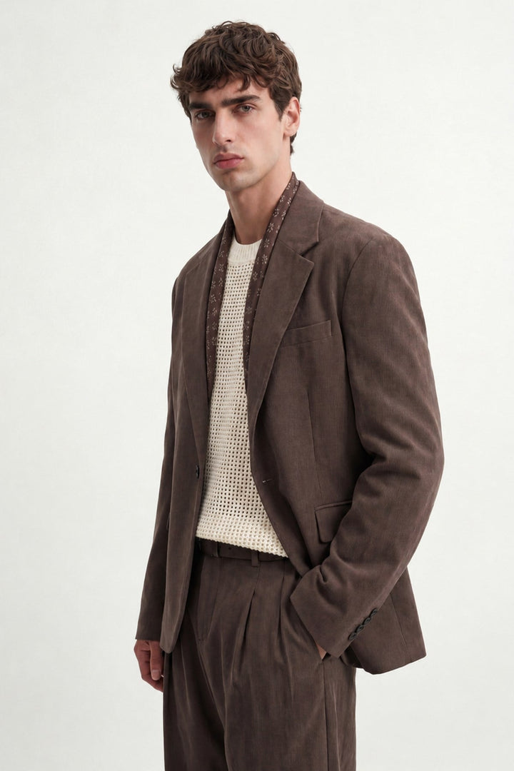 ANT Antioch Kahve Modal Karışımlı Relaxed Blazer Ceket - Mâcon