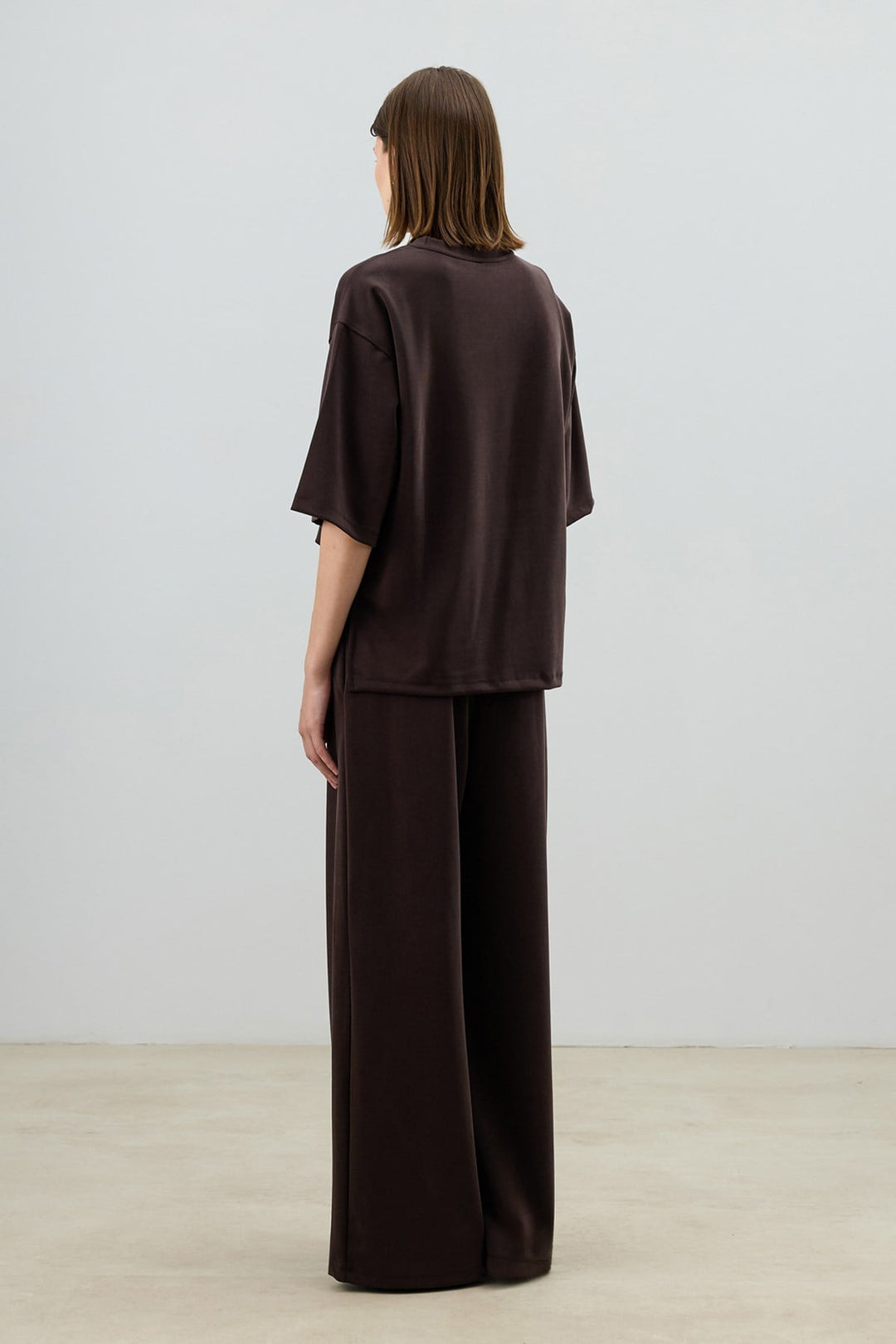 ANT Antioch Kahve Modal Karışımlı T-Shirt Pantolon Kadın Takım - The Colony