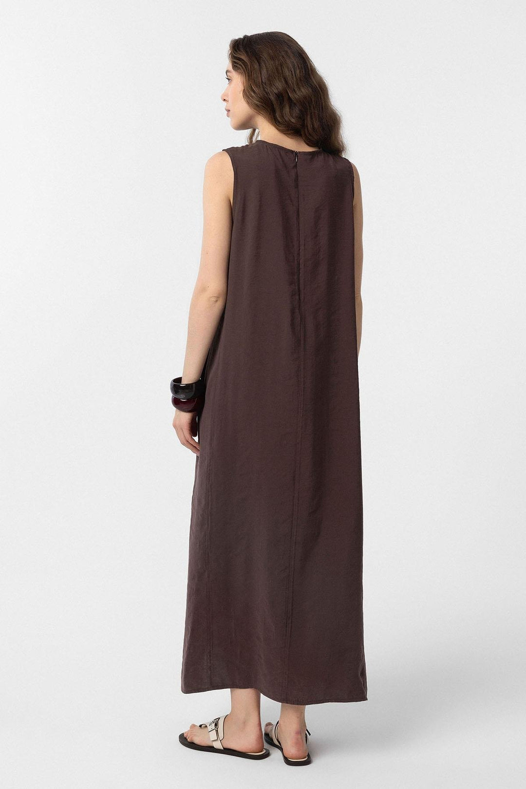 ANT Antioch Coffee Modal Midi Women's Dress - Killeen