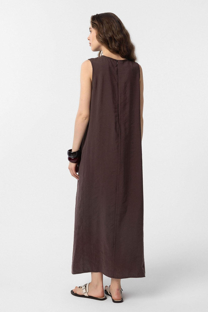 ANT Antioch Coffee Modal Midi Women's Dress - Killeen