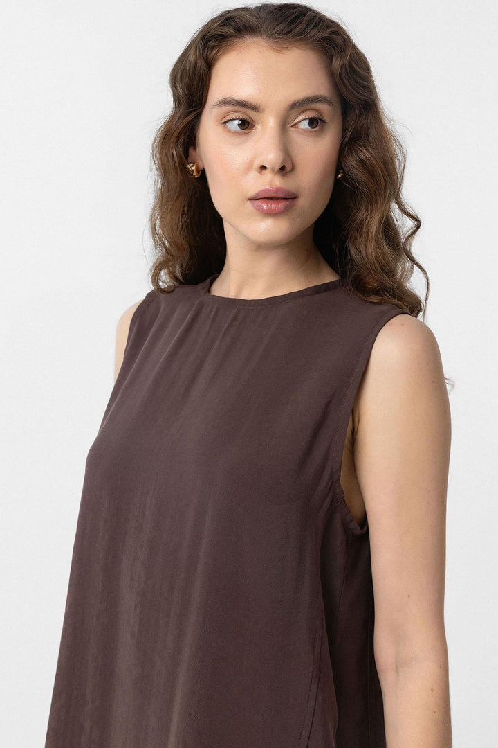 ANT Antioch Coffee Modal Midi Women's Dress - Killeen