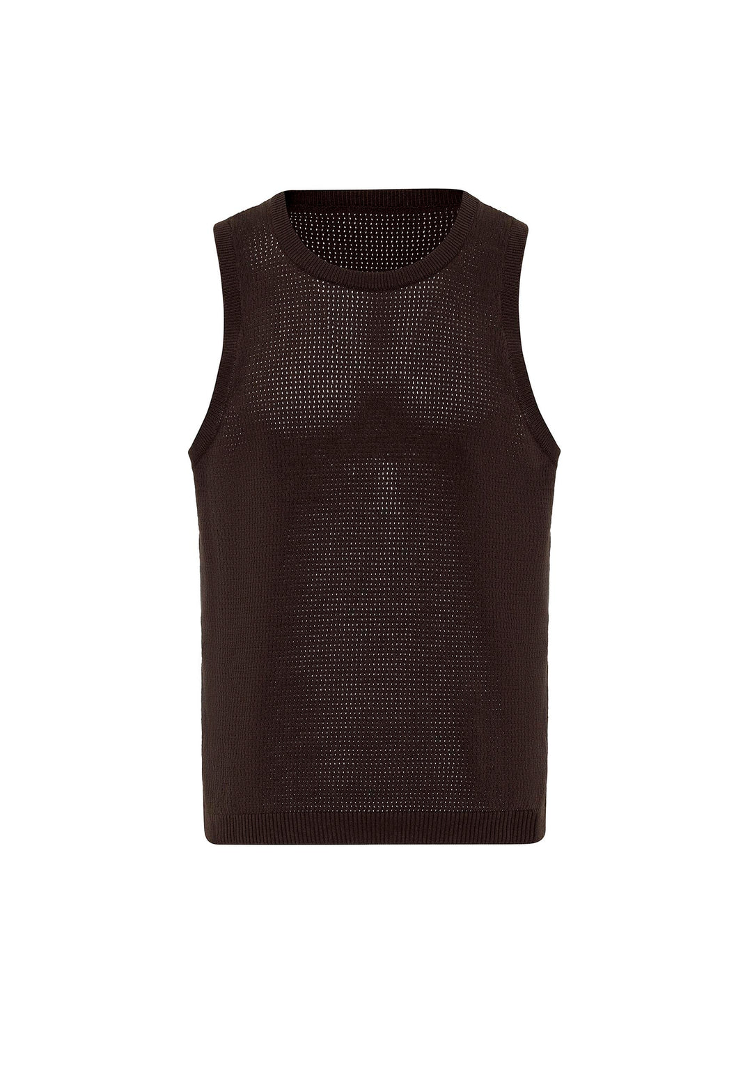 ANT Antioch Coffee Knitted Texture Men's Tank Top - Sarasota