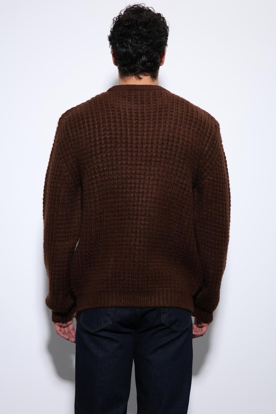 ANT Antioch Coffee Knitted Texture Men's Sweater - Appleton