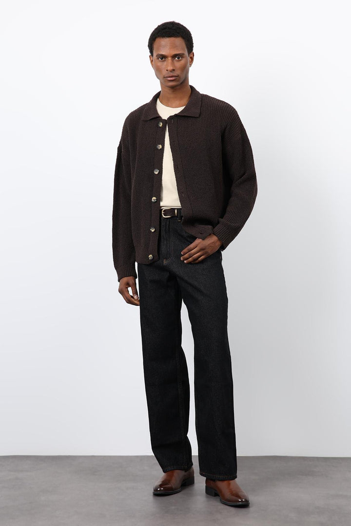 ANT Antioch Coffee Knitted Men's Cardigan - Radebeul