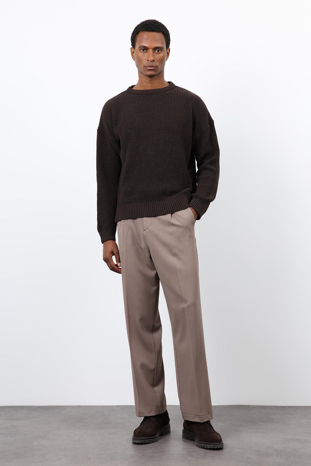 ANT Antioch Kahve Örme Triko Erkek Kazak - La Porte