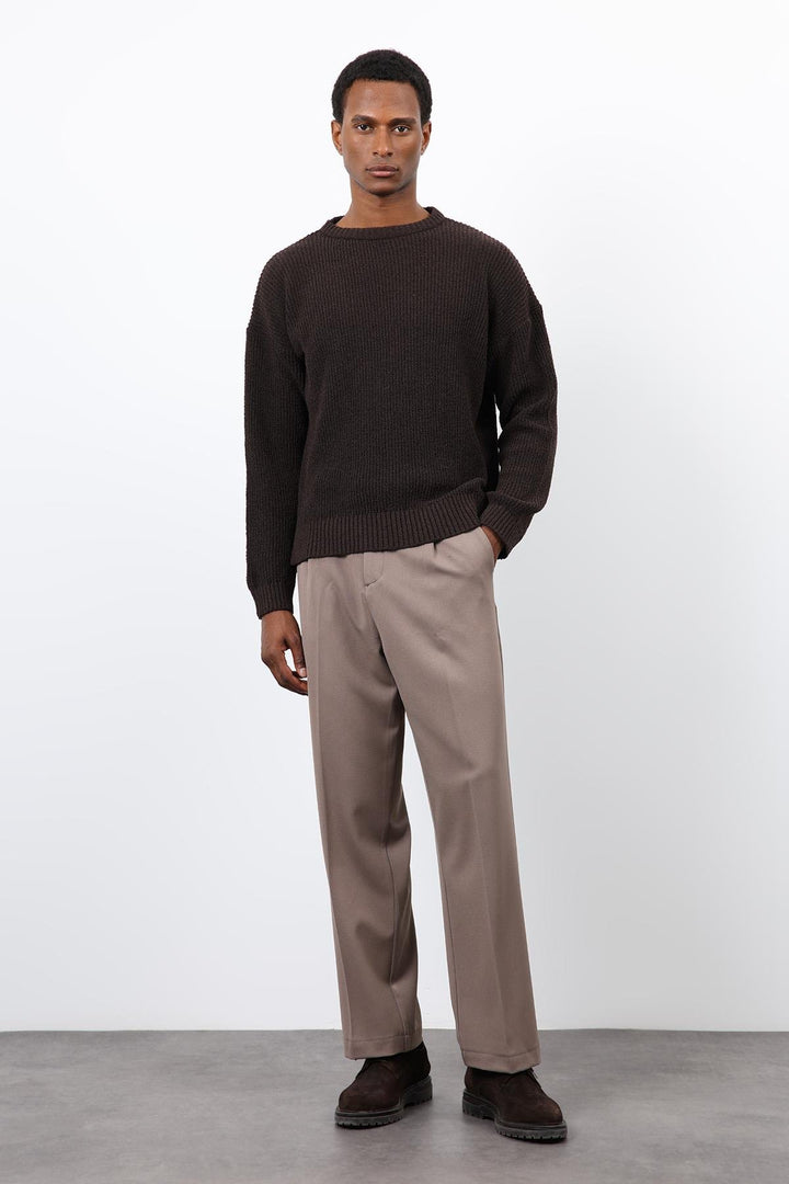 ANT Antioch Kahve Örme Triko Erkek Kazak - La Porte