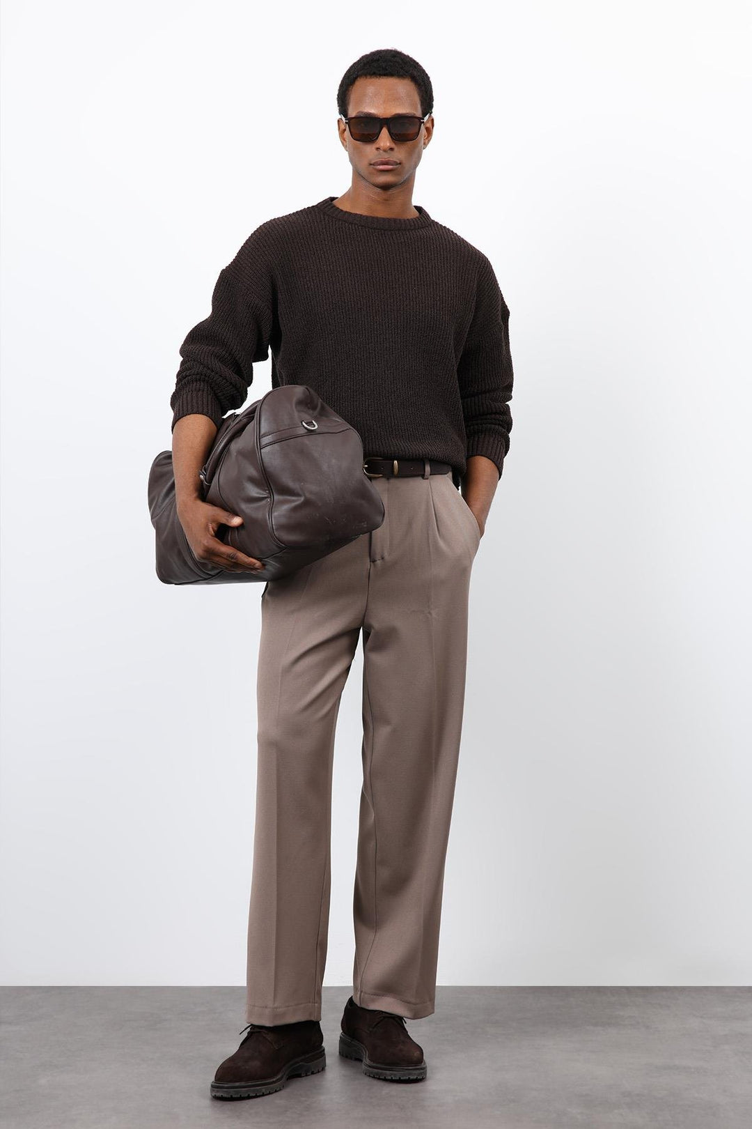 ANT Antioch Kahve Örme Triko Erkek Kazak - La Porte