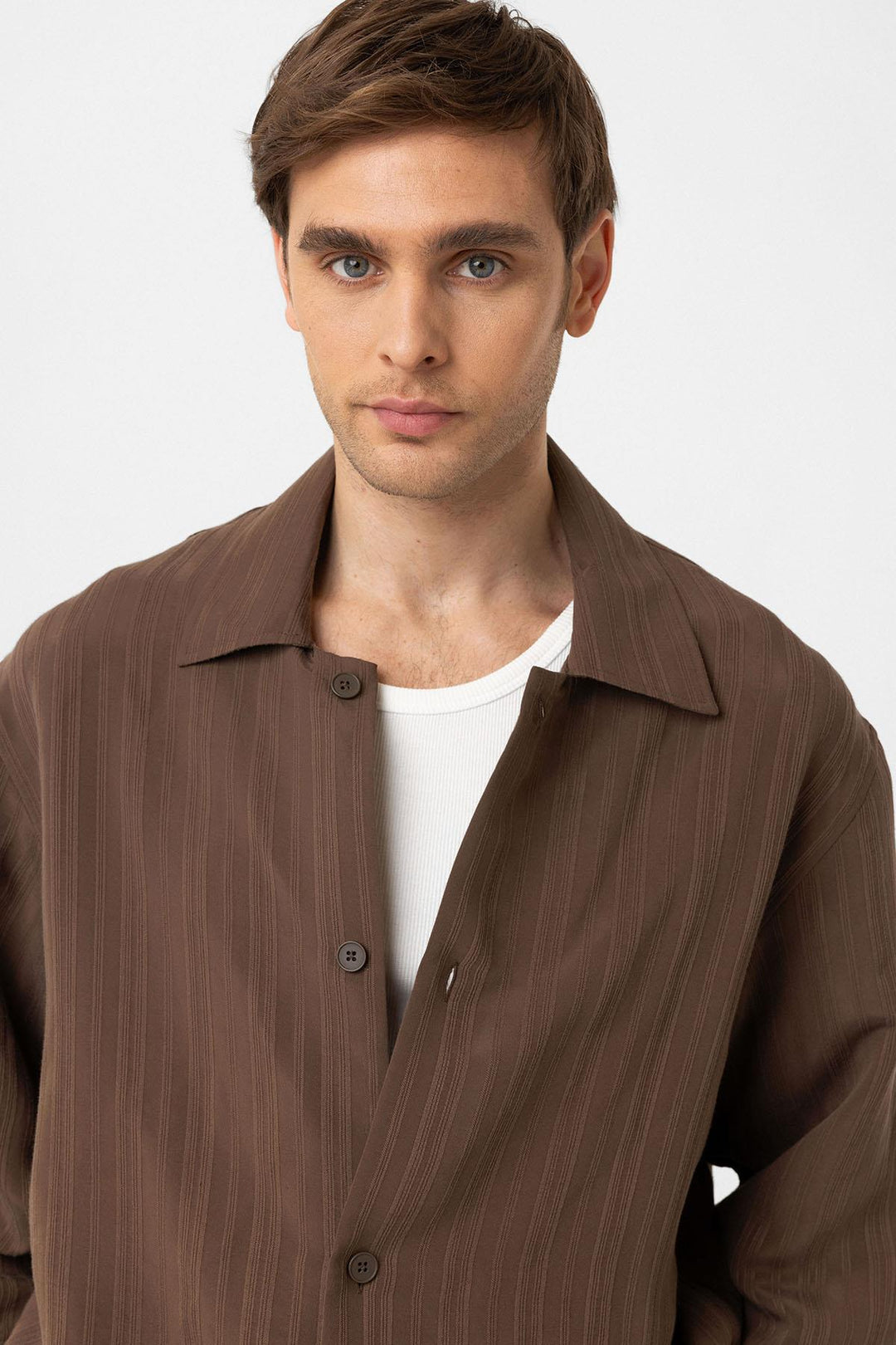 ANT Antioch Coffee Oversized Textured Men's Shirt - St. Albert