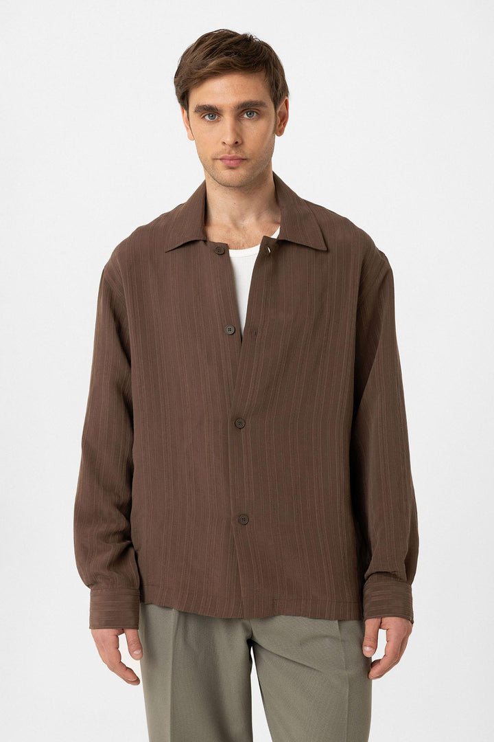 ANT Antioch Coffee Oversized Textured Men's Shirt - St. Albert