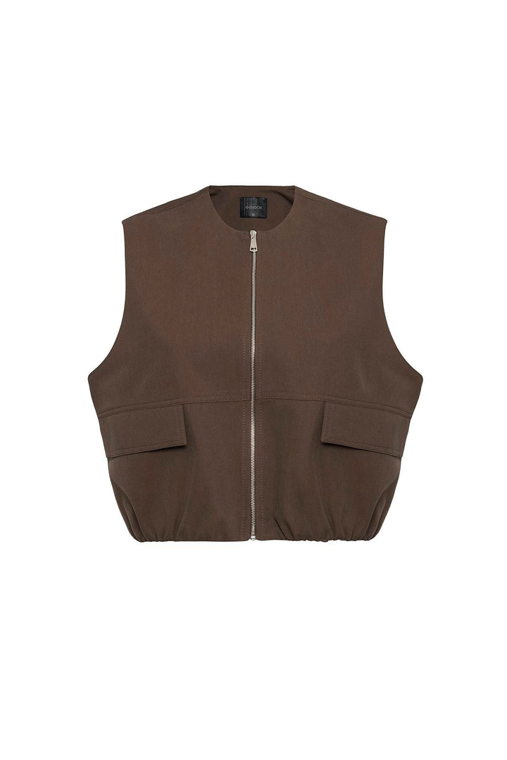 ANT Antioch Coffee Oversized Women's Vest - Levittown