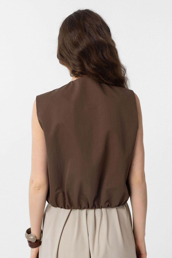 ANT Antioch Coffee Oversized Women's Vest - Levittown