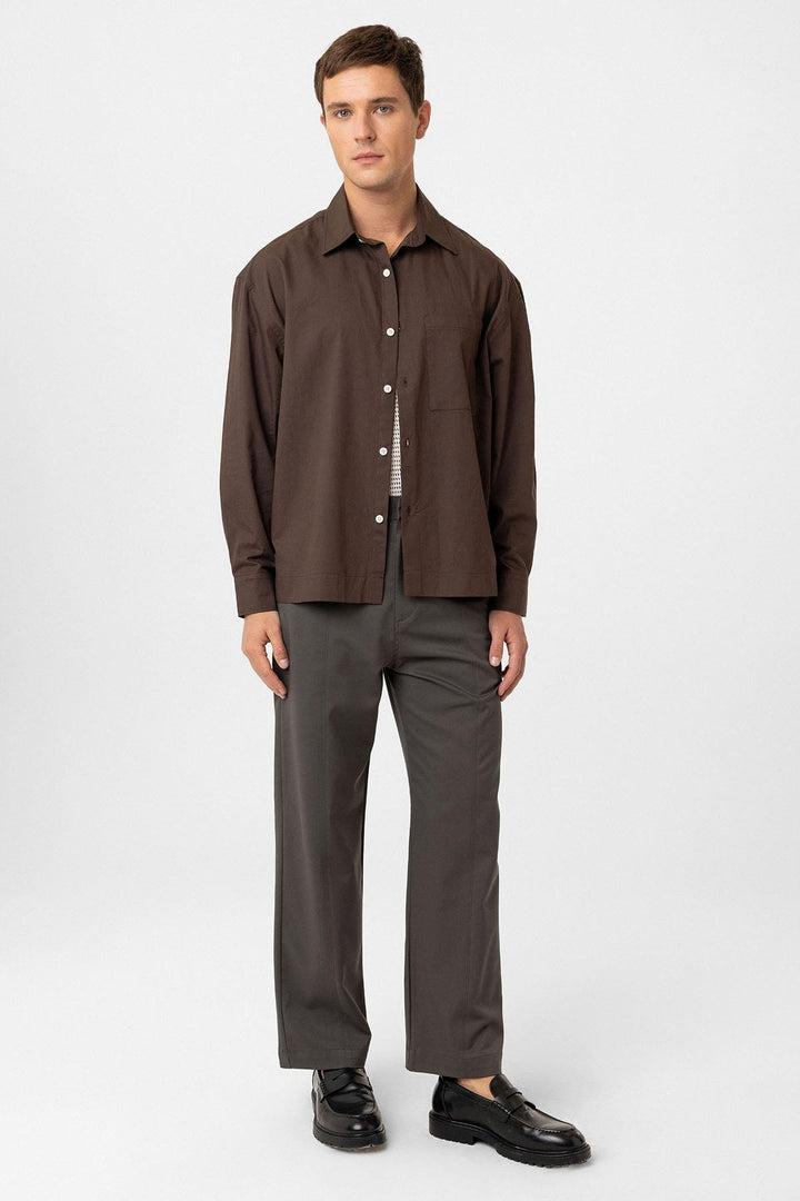 ANT Antioch Coffee Cotton Relaxed Men's Shirt - Spring Hill