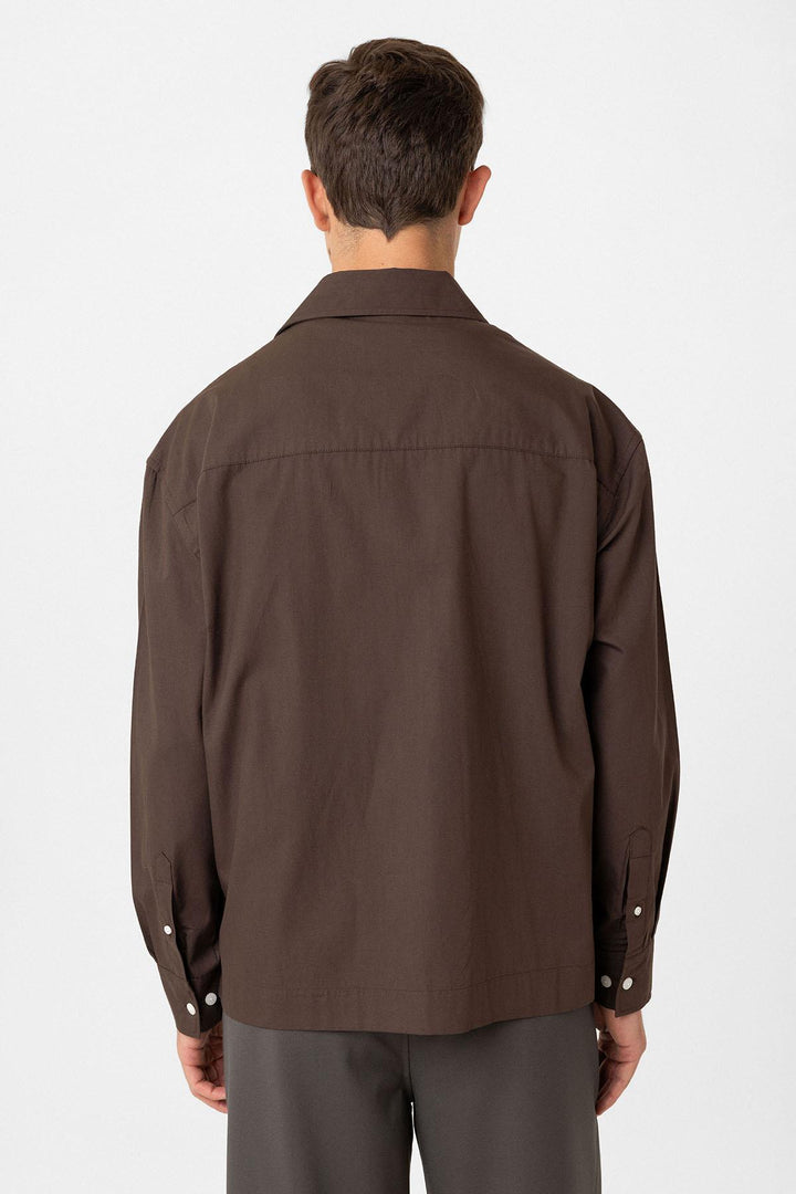 ANT Antioch Coffee Cotton Relaxed Men's Shirt - Spring Hill