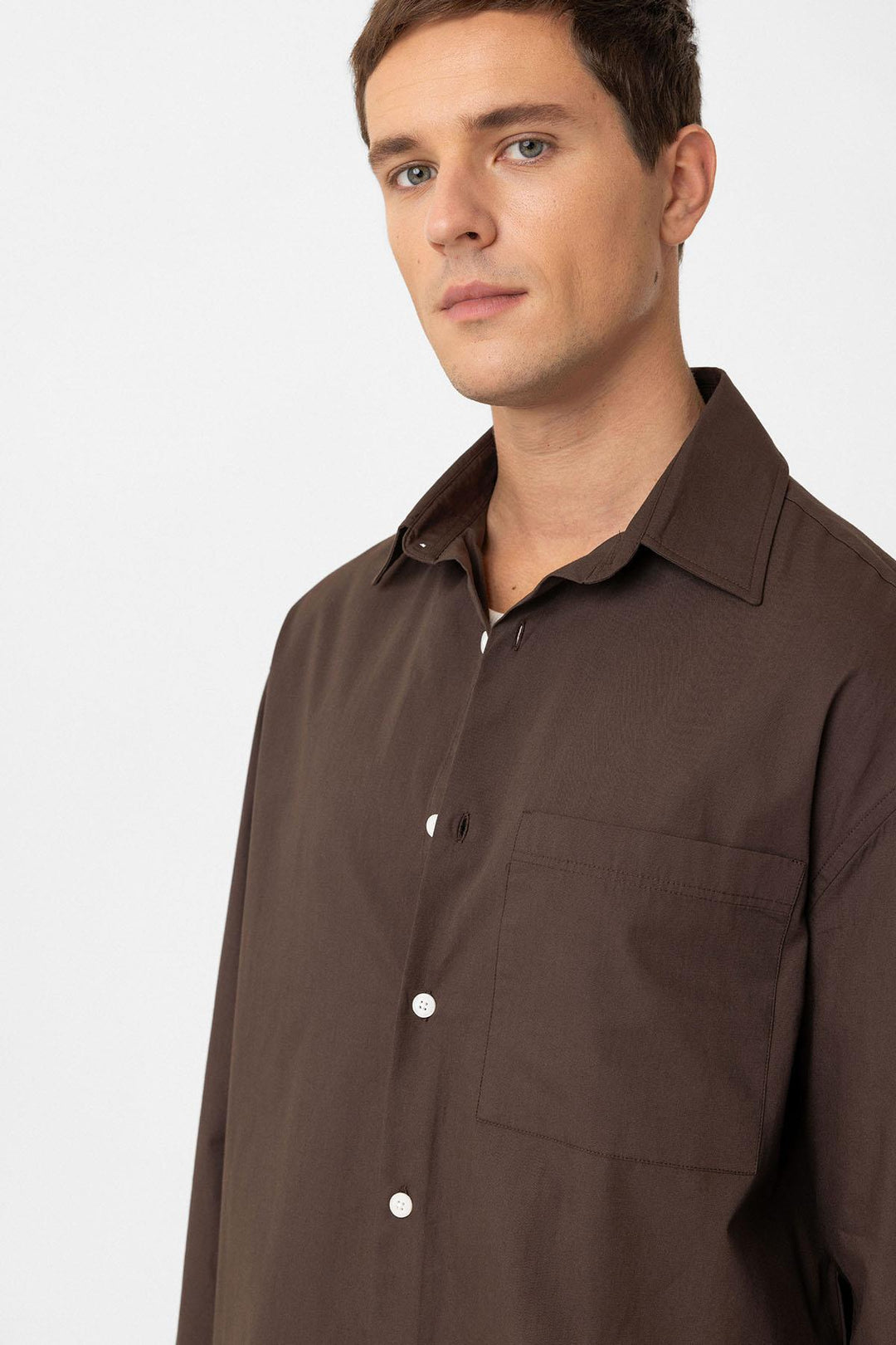 ANT Antioch Coffee Cotton Relaxed Men's Shirt - Spring Hill