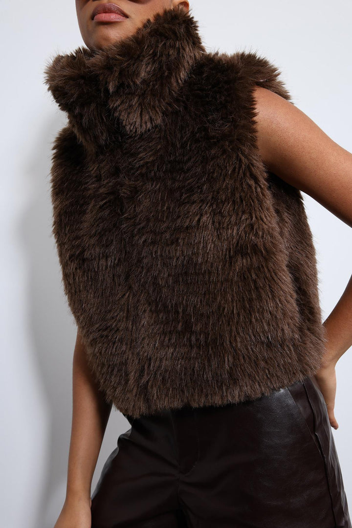 ANT Antioch Coffee Plush-Look Vest - Hamilton