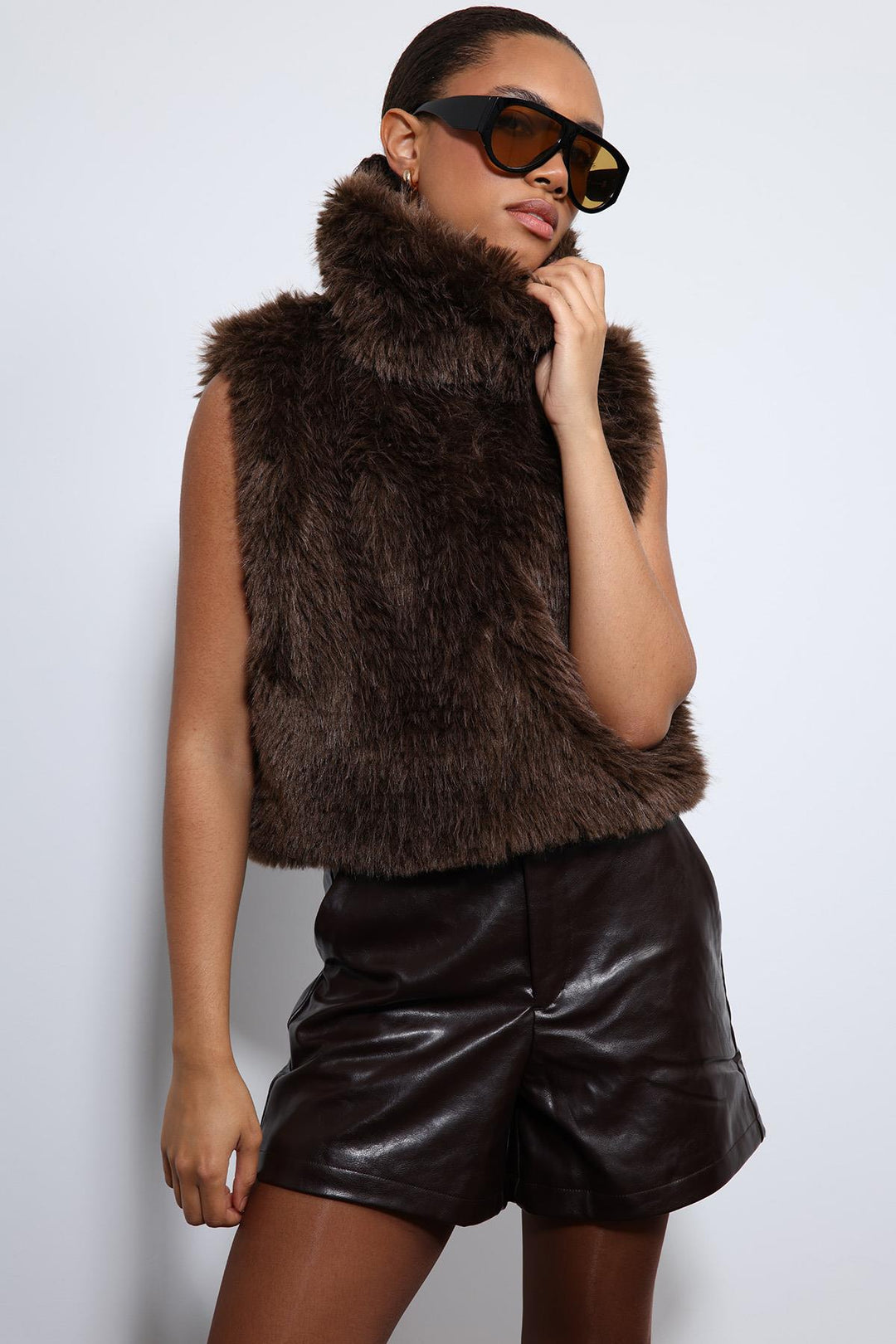 ANT Antioch Coffee Plush-Look Vest - Hamilton