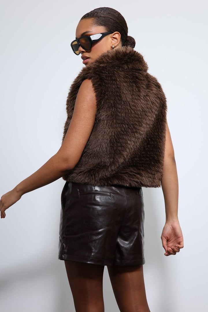 ANT Antioch Coffee Plush-Look Vest - Hamilton