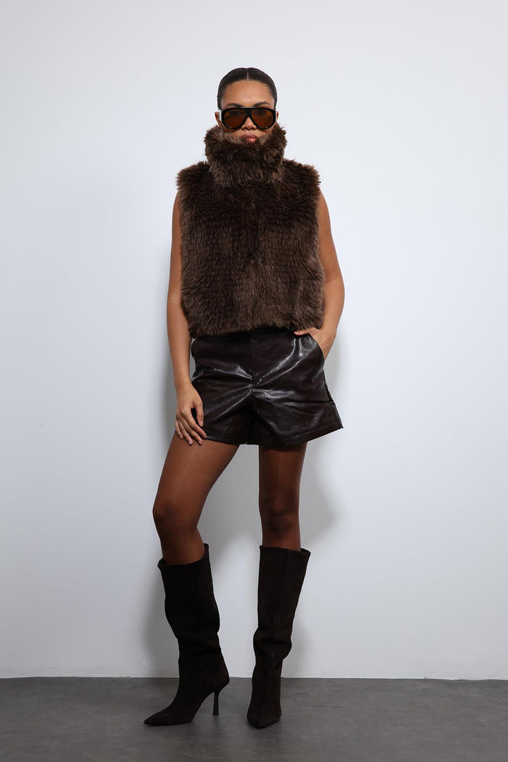 ANT Antioch Coffee Plush-Look Vest - Hamilton