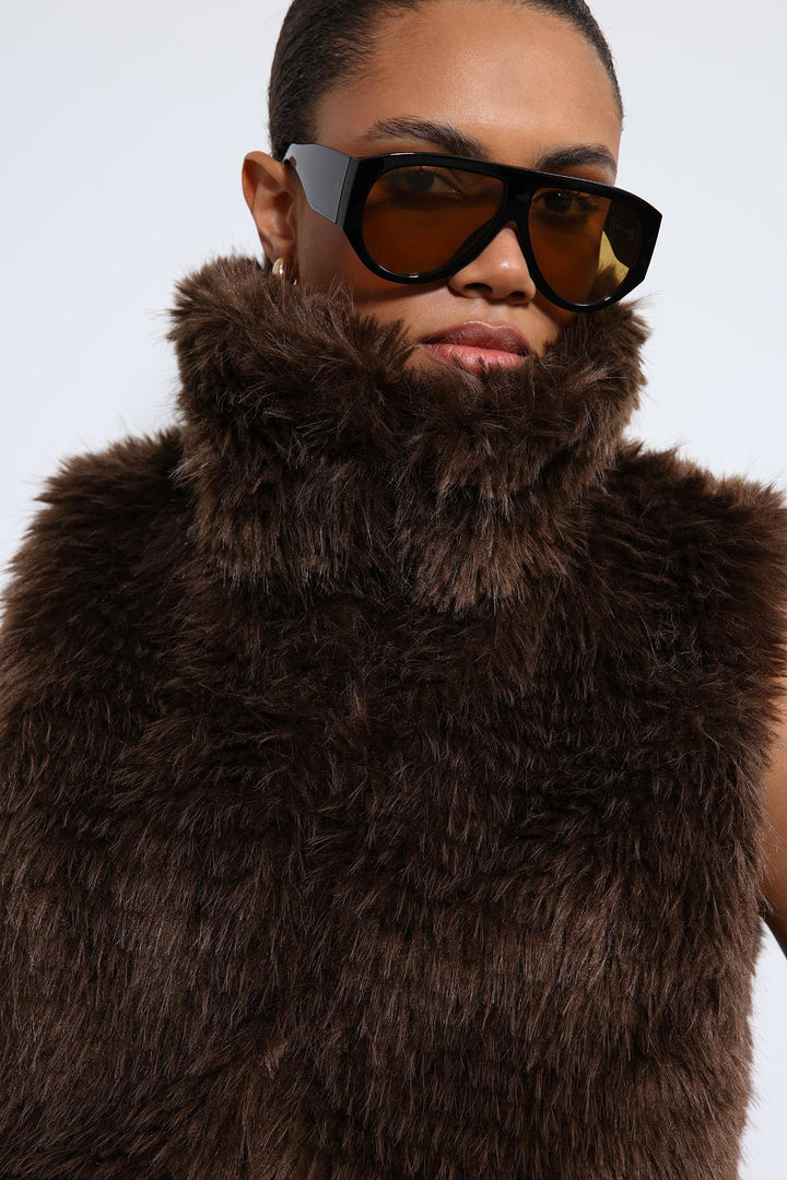 ANT Antioch Coffee Plush-Look Vest - Hamilton