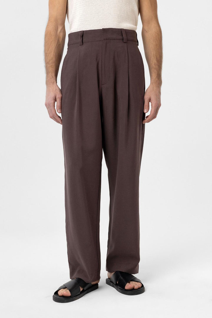 ANT Antioch Kahve Pileli Baggy Fit Erkek Pantolon - Pompano Beach
