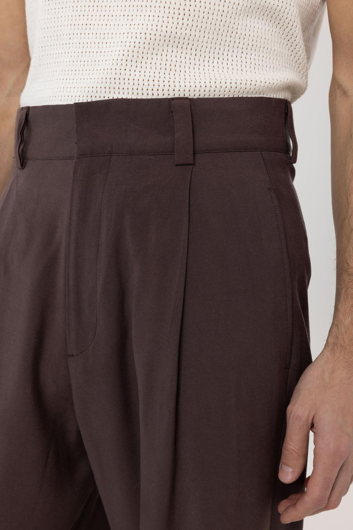 ANT Antioch Kahve Pileli Baggy Fit Erkek Pantolon - Pompano Beach