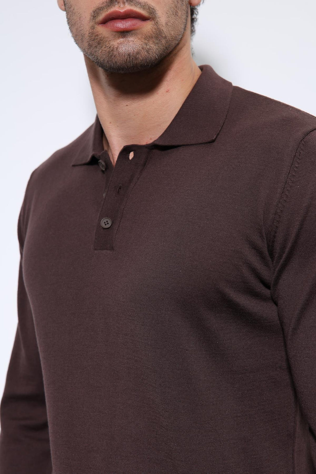 ANT Antioch Coffee Polo Neck Men's Sweater - Navarre